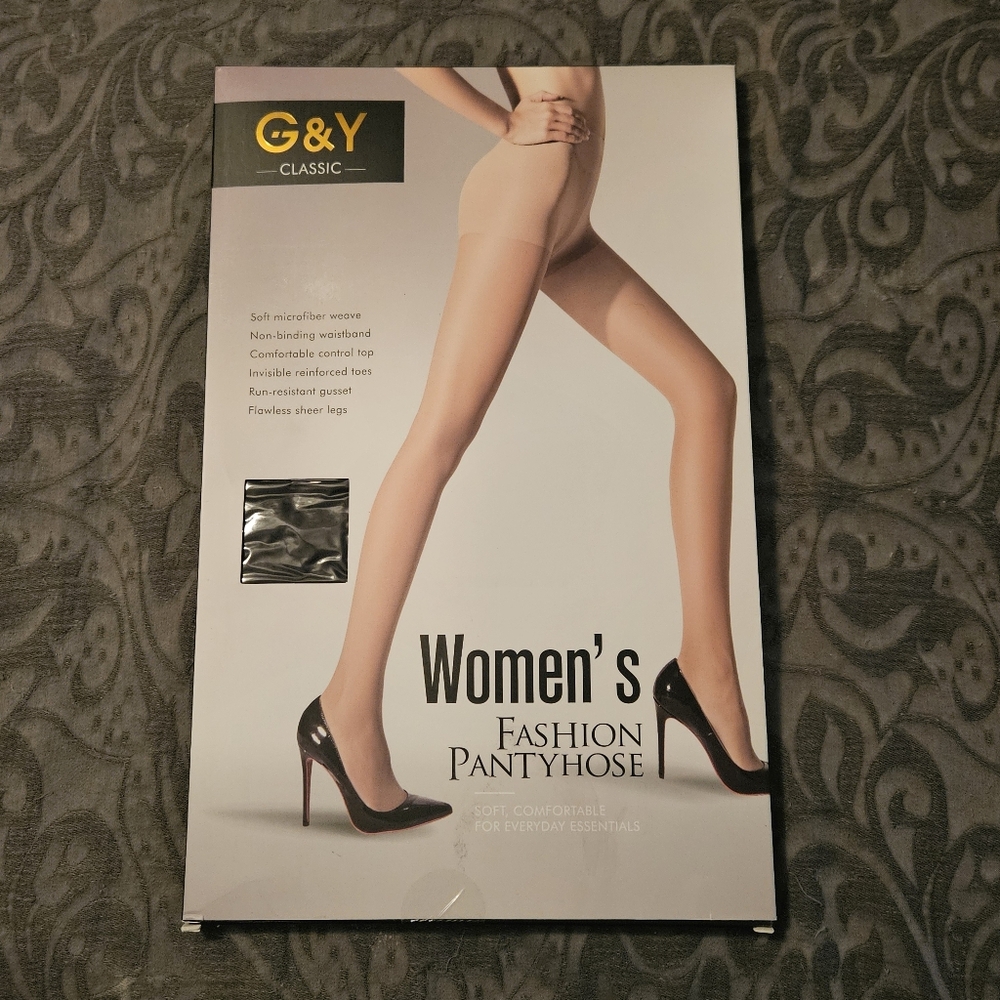 NWT 3 Pack Women's Fashion Pantyhose, Black, Size XL